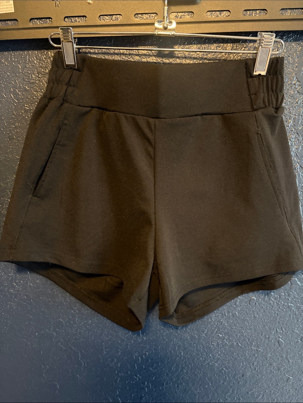 shosho Black High-Waist Athletic Shorts